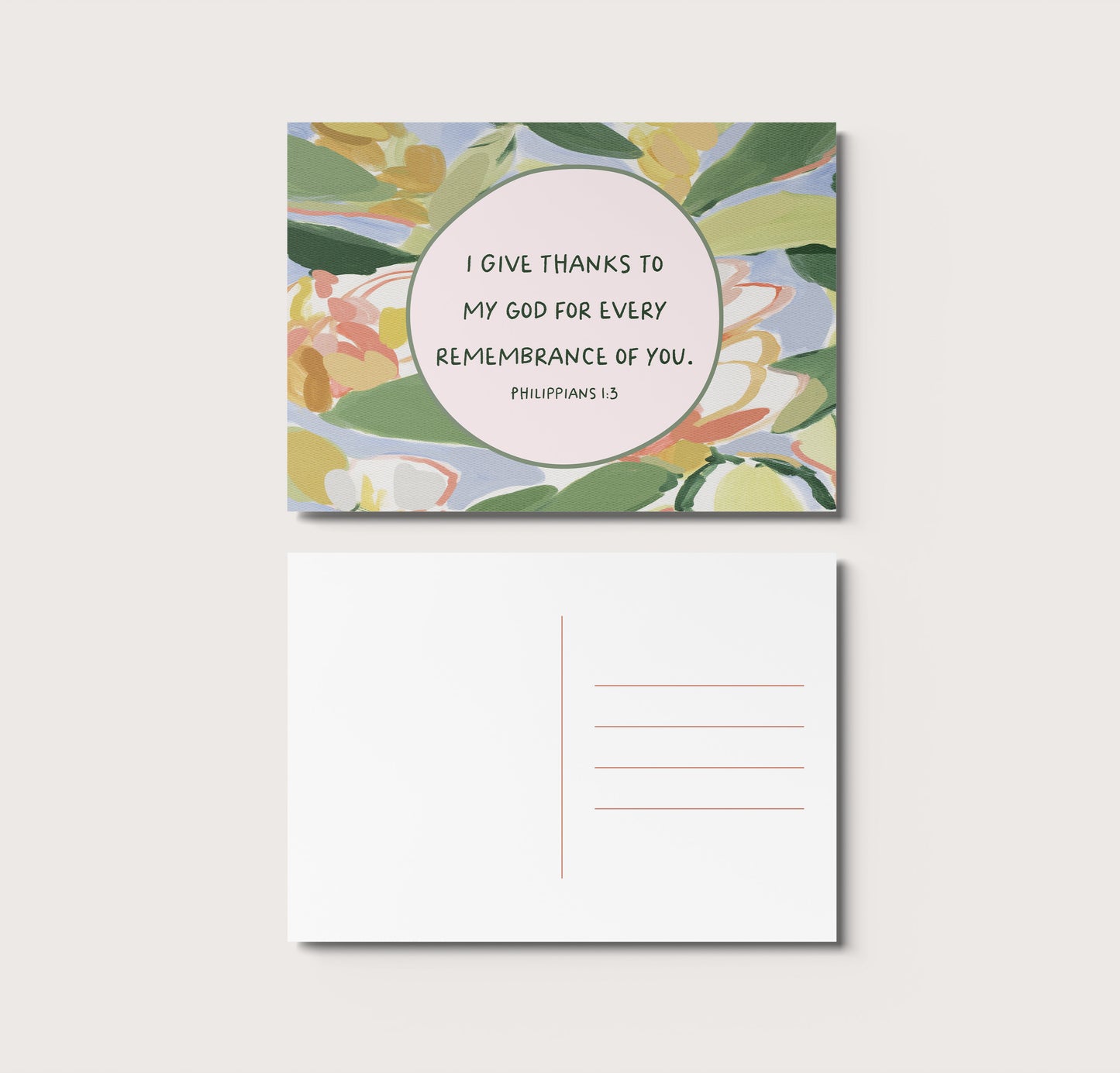 I Give Thanks for You Postcard