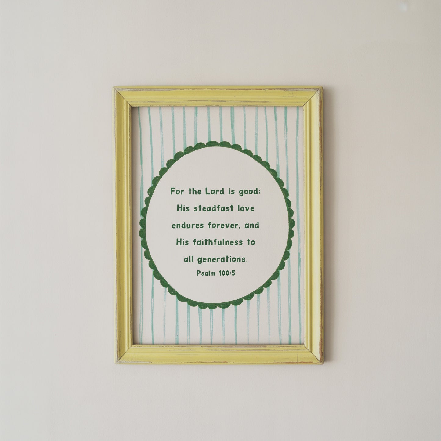 Psalm 100:5 Kids Art Print