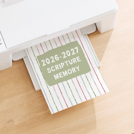 2026-2027 Scripture Memory Workbook For Kids - Digital Download