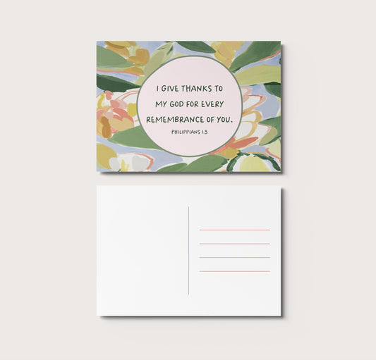 I Give Thanks for You Postcard