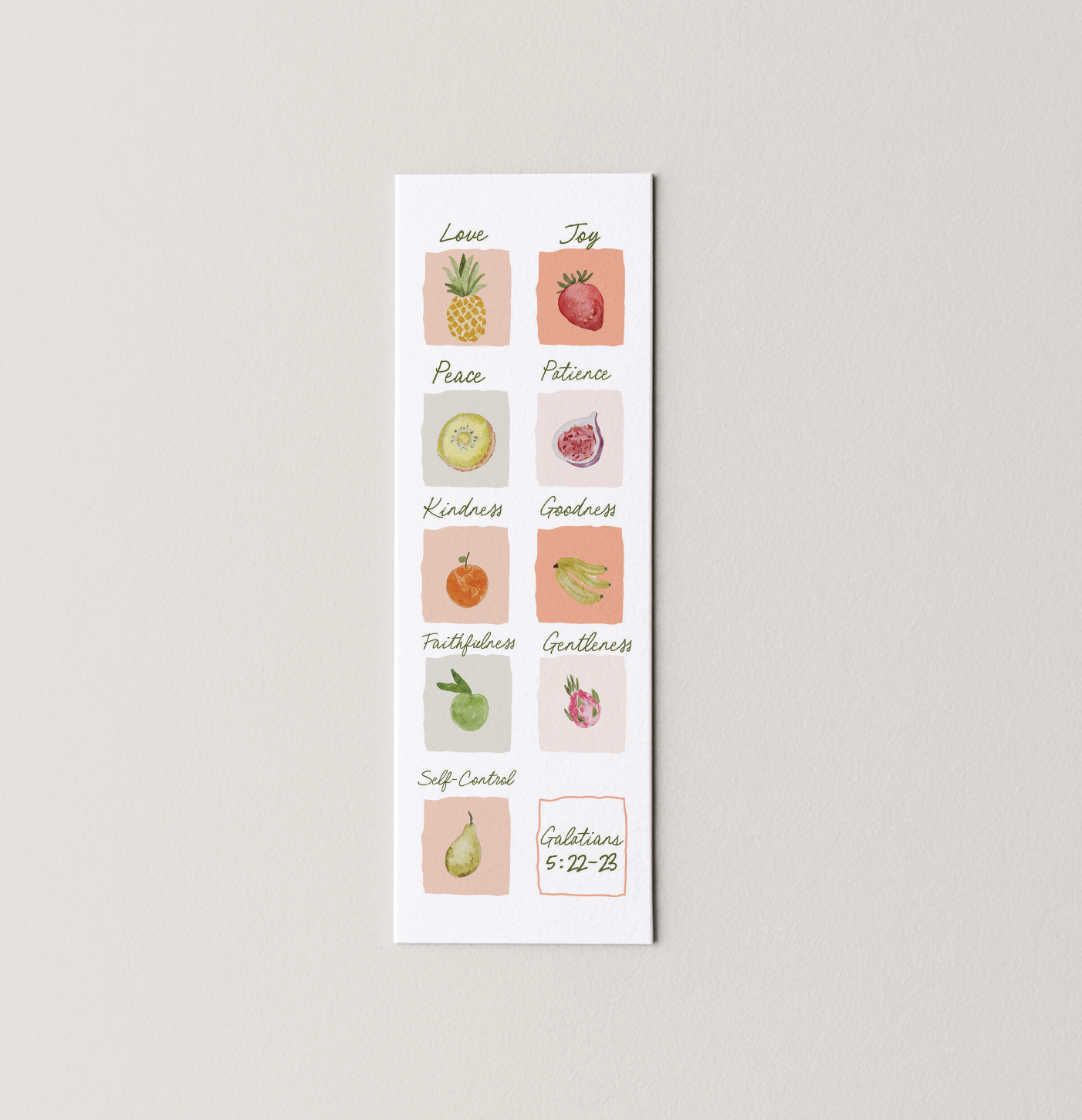 Fruit Of The Spirit Bookmark