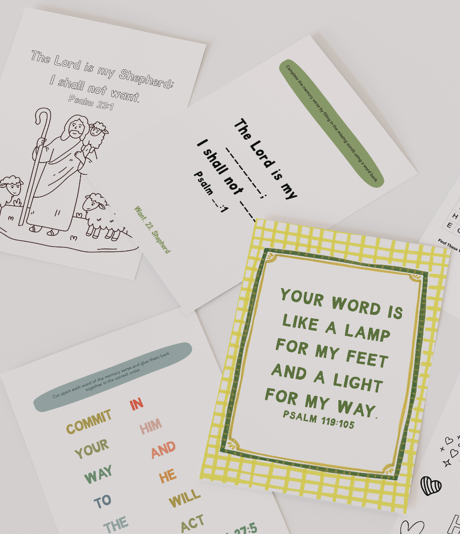 2026-2027 Scripture Memory Workbook For Kids - Digital Download