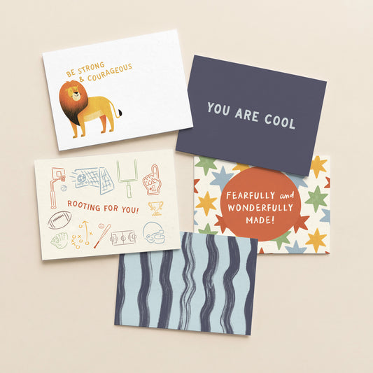Boys Back To School Mini Note Cards