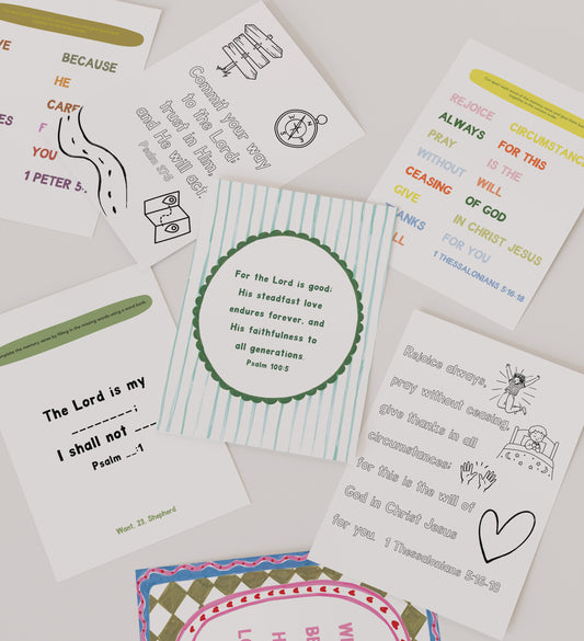 2026-2027 Scripture Memory Workbook For Kids - Digital Download