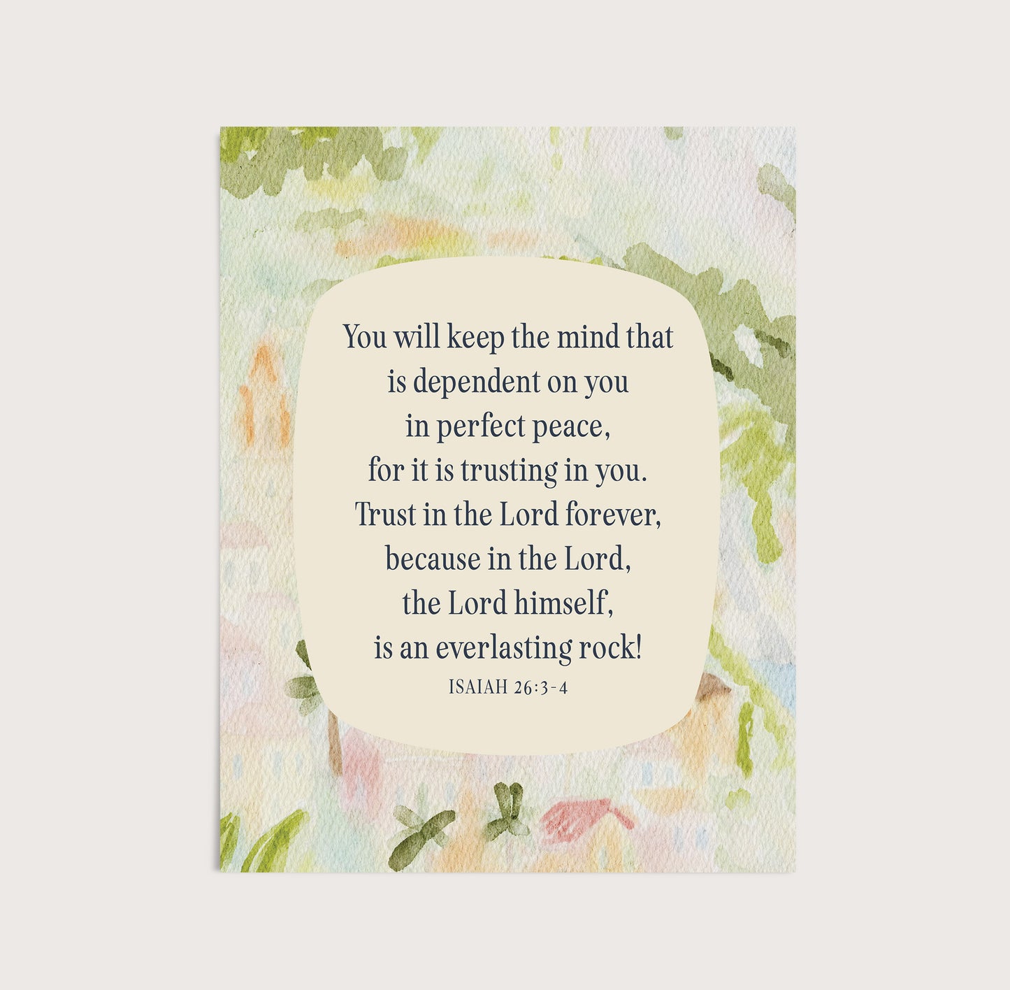 Isaiah 26:3-4 Art Print