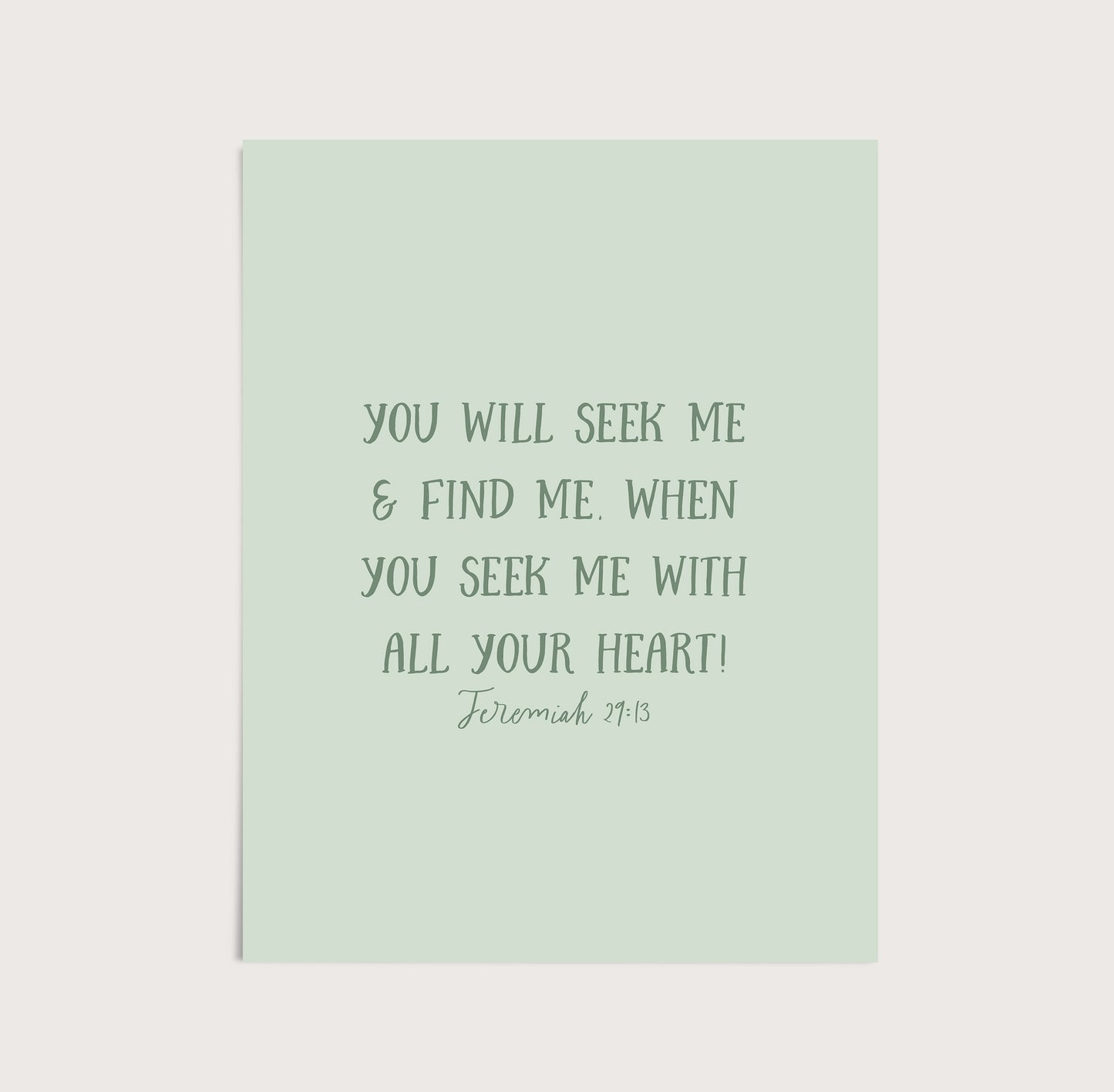 Jeremiah 29:3 Art Print
