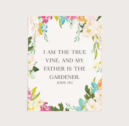 John 15:1 Art Print