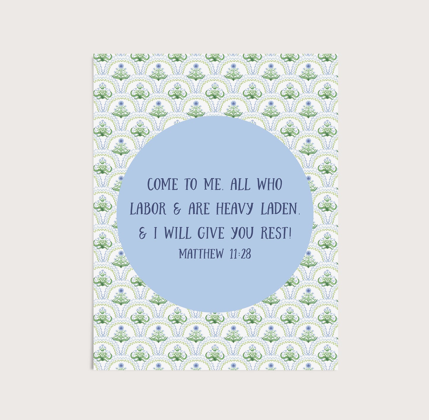 Matthew 11:28 Art Print