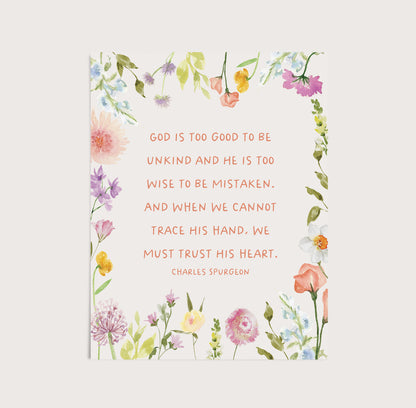 Charles Spurgeon Quote - "Trust His Heart"