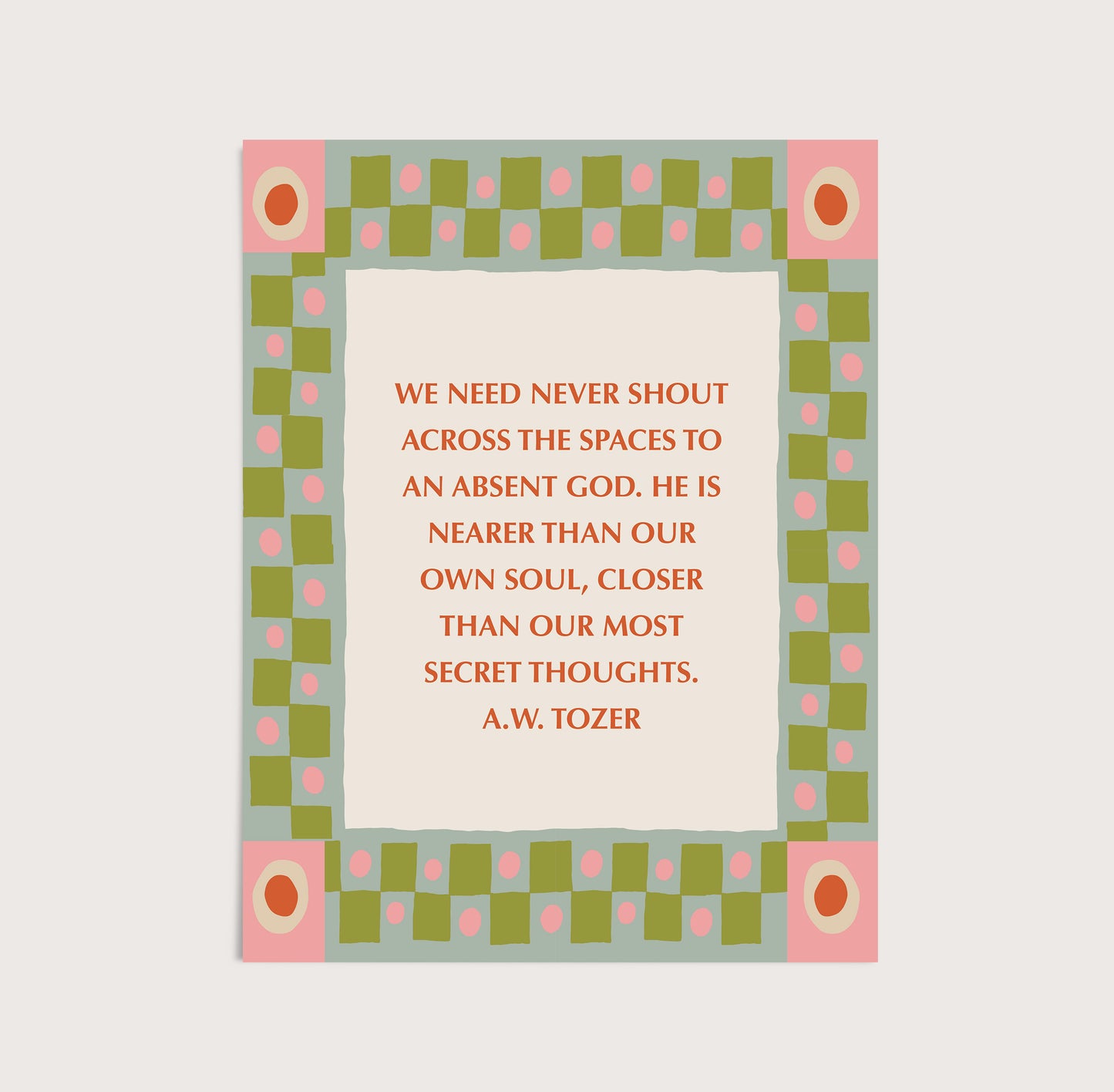 A.W. Tozer Quote Wall Art