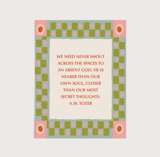 A.W. Tozer Quote Wall Art
